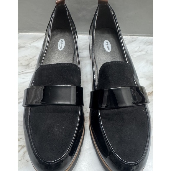 Dr. Scholl's Shoes - Dr. Scholl's Webster Platform Loafer Flats Patent Black‎ US Size 7.5 EUC!